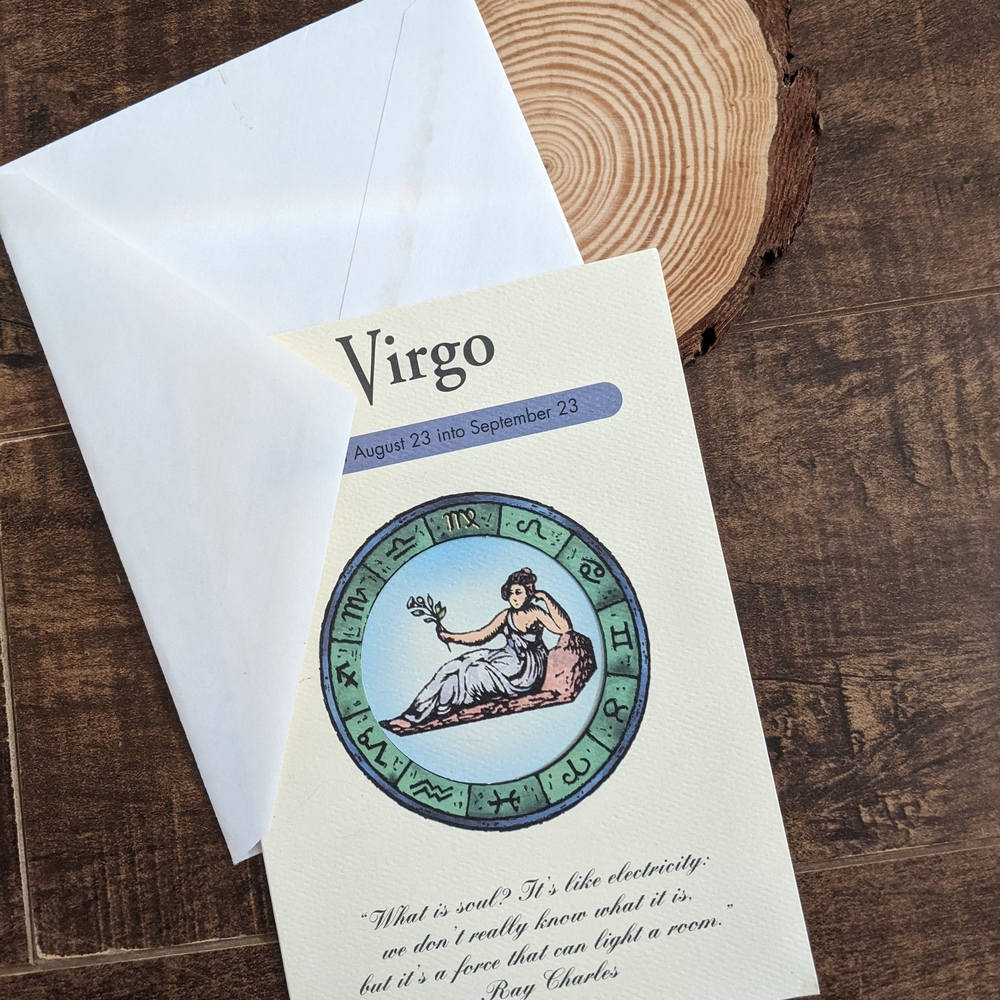 (7/$25) Virgo Birthday Greeting Card 🎂🎁 Zodiac Astrology